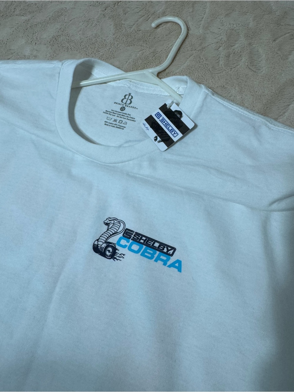 White Logo Graphic Tee for Men
